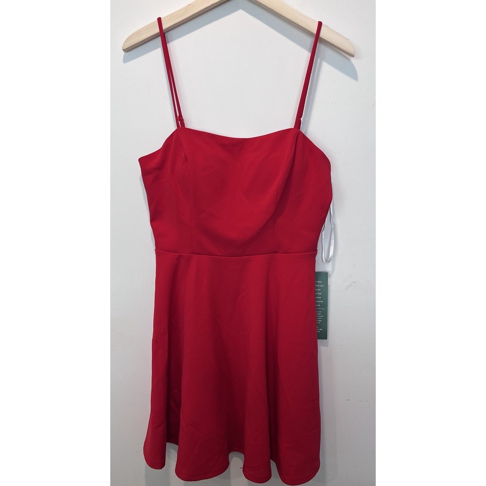 B. Smart Women's Red Sundress Lined Adjustable Speghetti Straps Size 11 NWT